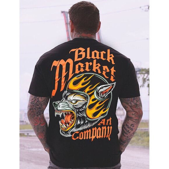 Tattooed Mean Mouse Black T-shirt Custom Art S-M-L-XL-2XL NWT - Picture 2 of 8